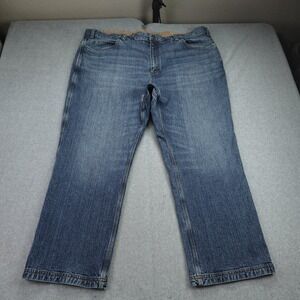 Duluth Trading Co Jeans Mens 46x28 Blue Flex Ballroom Relaxed Fit Medium Wash